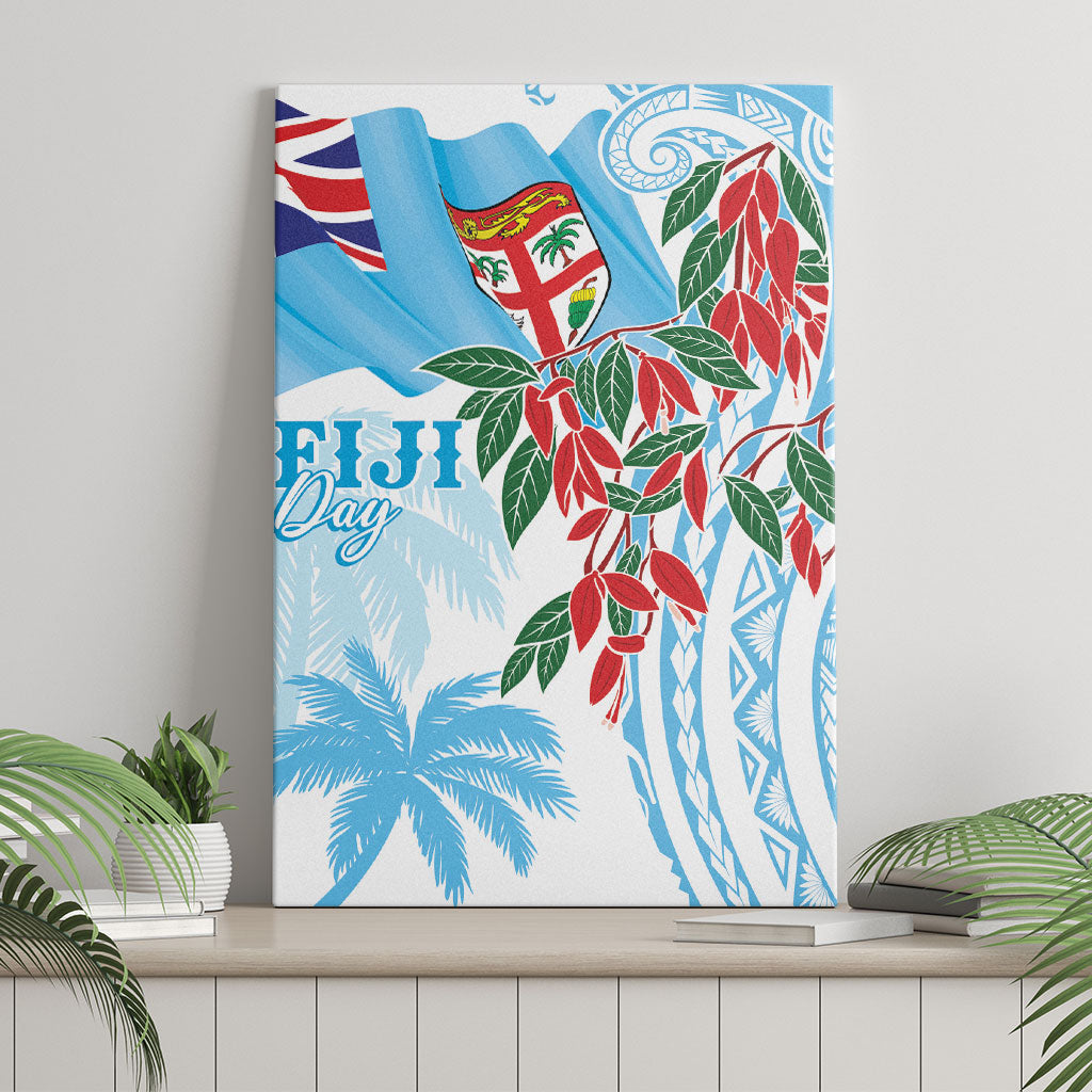 Bula Fiji Day Tagimaucia Palms Canvas Wall Art Toso Mai Viti LT7 - Polynesian Pride