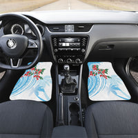 Bula Fiji Day Tagimaucia Palms Car Mats Toso Mai Viti LT7 Set 2pcs - Front Turquoise - Polynesian Pride