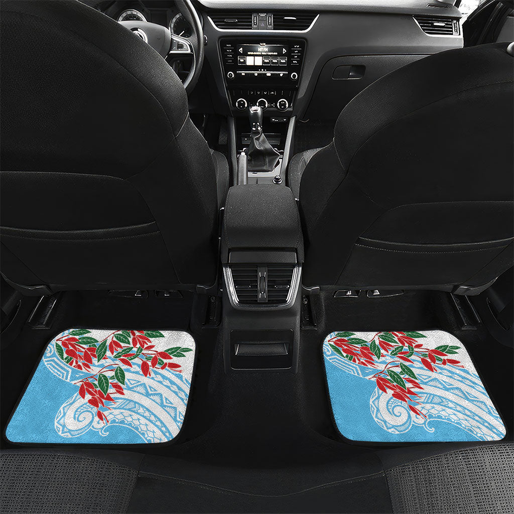 Bula Fiji Day Tagimaucia Palms Car Mats Toso Mai Viti LT7 Set 2pcs - Back Turquoise - Polynesian Pride