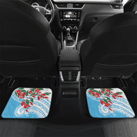 Bula Fiji Day Tagimaucia Palms Car Mats Toso Mai Viti LT7 Set 2pcs - Back Turquoise - Polynesian Pride