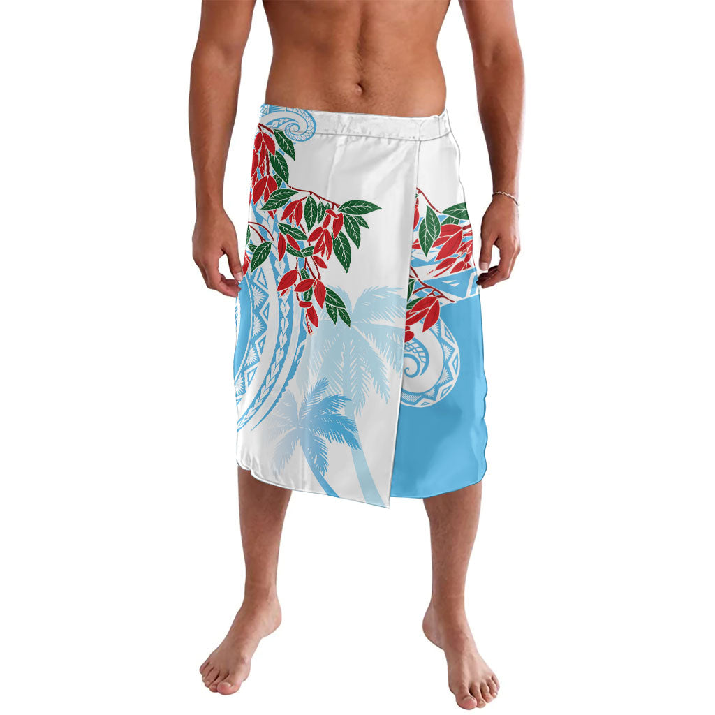 Bula Fiji Day Tagimaucia Palms Lavalava Toso Mai Viti LT7 Turquoise - Polynesian Pride