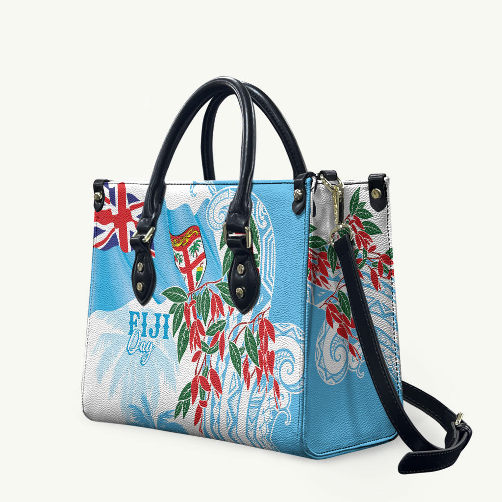 Bula Fiji Day Tagimaucia Palms Leather Bag Toso Mai Viti