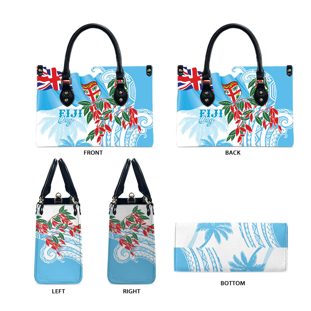 Bula Fiji Day Tagimaucia Palms Leather Bag Toso Mai Viti