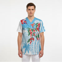 Bula Fiji Day Tagimaucia Palms Scrub Top Toso Mai Viti LT7 - Polynesian Pride