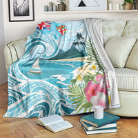 Bula Fiji Seascape Blanket Fiji Day - Islands Heritage LT7 Multicolor - Polynesian Pride