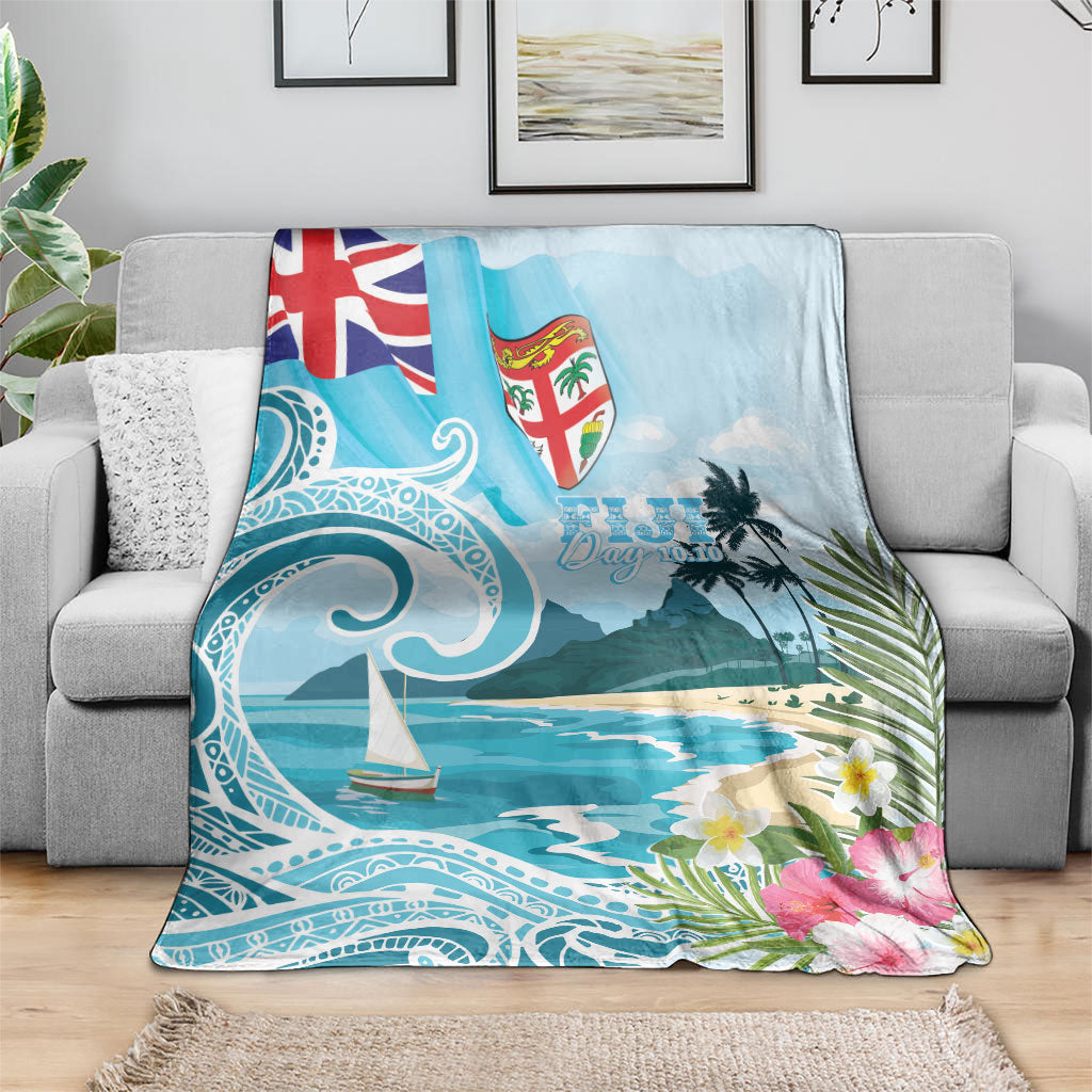 Bula Fiji Seascape Blanket Fiji Day - Islands Heritage LT7 - Polynesian Pride