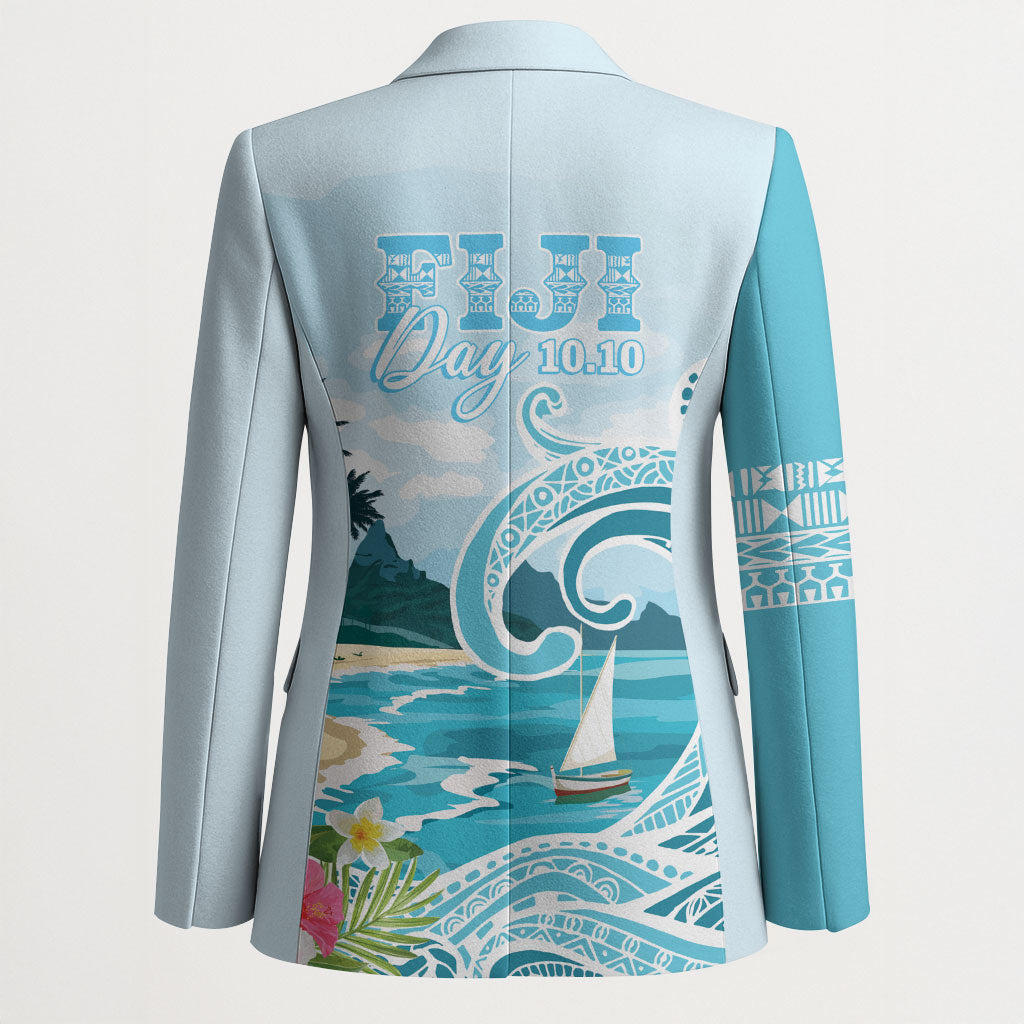 Bula Fiji Seascape Blazer Fiji Day - Islands Heritage LT7 - Polynesian Pride