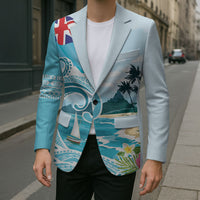 Bula Fiji Seascape Blazer Fiji Day - Islands Heritage LT7 - Polynesian Pride