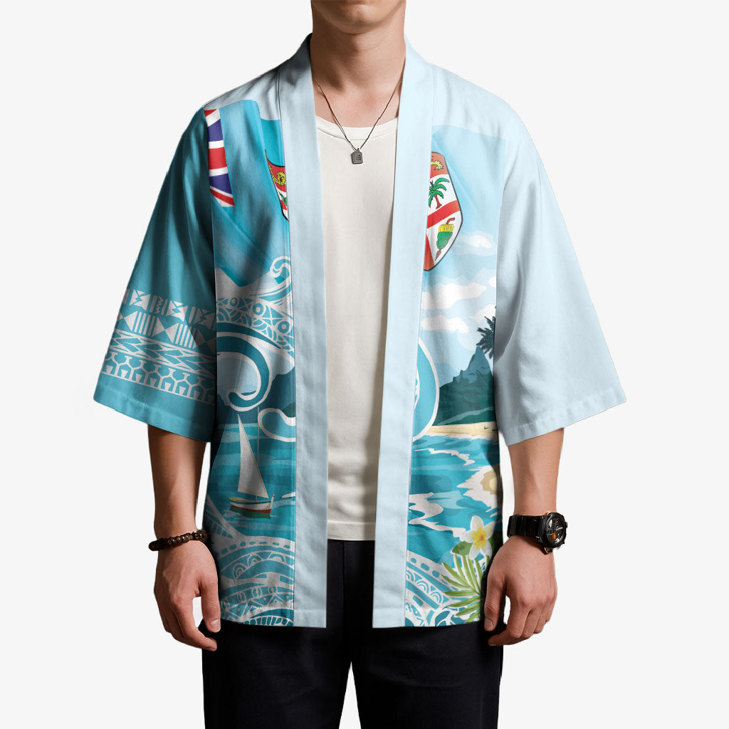 Bula Fiji Seascape Kimono Fiji Day - Islands Heritage LT7 - Polynesian Pride