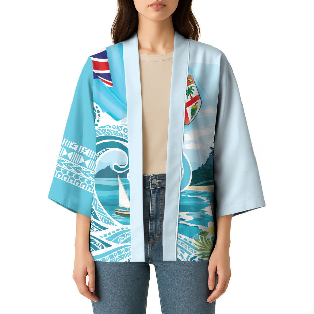 Bula Fiji Seascape Kimono Fiji Day - Islands Heritage LT7 - Polynesian Pride