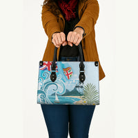 Bula Fiji Seascape Leather Bag Fiji Day - Islands Heritage LT7 - Polynesian Pride
