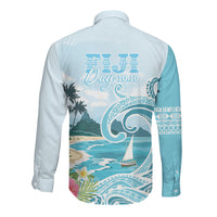 Bula Fiji Seascape Long Sleeve Button Shirt Fiji Day - Islands Heritage LT7 - Polynesian Pride