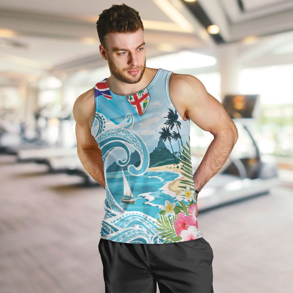 Bula Fiji Seascape Men Tank Top Fiji Day - Islands Heritage LT7 Multicolor - Polynesian Pride