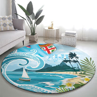 Bula Fiji Seascape Round Carpet Fiji Day - Islands Heritage LT7 - Polynesian Pride