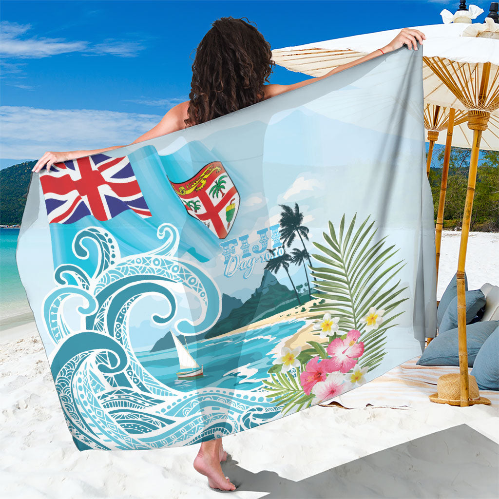 Bula Fiji Seascape Sarong Fiji Day - Islands Heritage LT7 One Size 44 x 66 inches Multicolor - Polynesian Pride