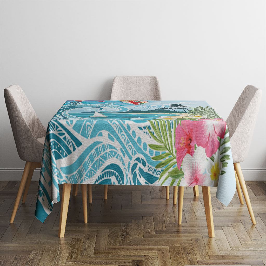 Bula Fiji Seascape Tablecloth Fiji Day - Islands Heritage LT7 - Polynesian Pride
