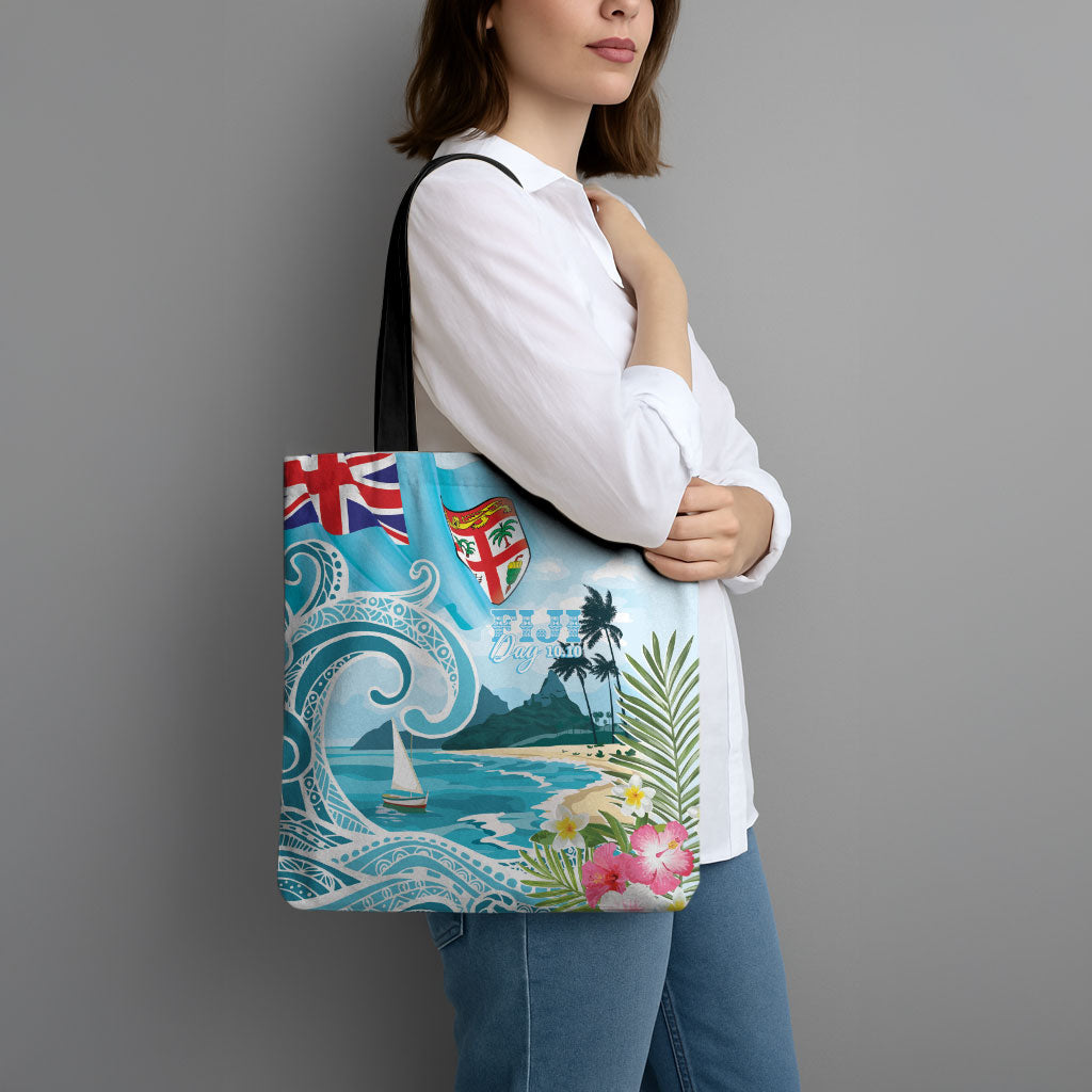 Bula Fiji Seascape Tote Bag Fiji Day - Islands Heritage LT7 - Polynesian Pride