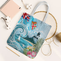 Bula Fiji Seascape Tote Bag Fiji Day - Islands Heritage LT7 White Strap One Size Multicolor - Polynesian Pride