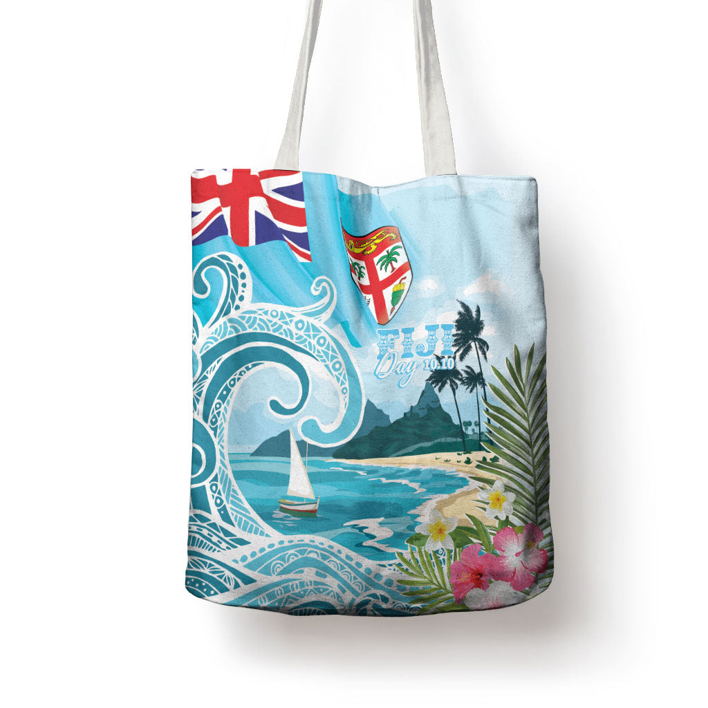Bula Fiji Seascape Tote Bag Fiji Day - Islands Heritage LT7 - Polynesian Pride