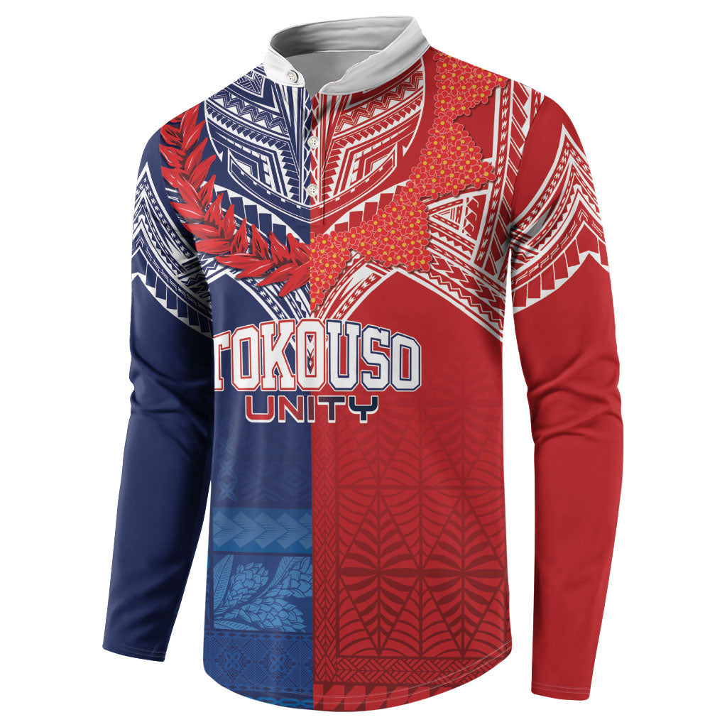 TokoUso Tonga Samoa Brothers Forever Custom Button Sweatshirt Ulafala and Heilala Unity LT7 - Polynesian Pride