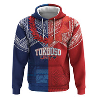TokoUso Tonga Samoa Brothers Forever Custom Hoodie Ulafala and Heilala Unity LT7 Pullover Hoodie Red Blue - Polynesian Pride