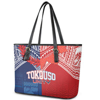 TokoUso Tonga Samoa Brothers Forever Leather Tote Bag Ulafala and Heilala Unity LT7 - Polynesian Pride