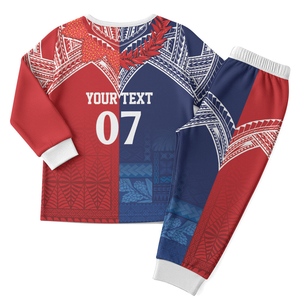 TokoUso Tonga Samoa Brothers Forever Custom Christmas Pajama Set Ulafala and Heilala Unity LT7 - Polynesian Pride