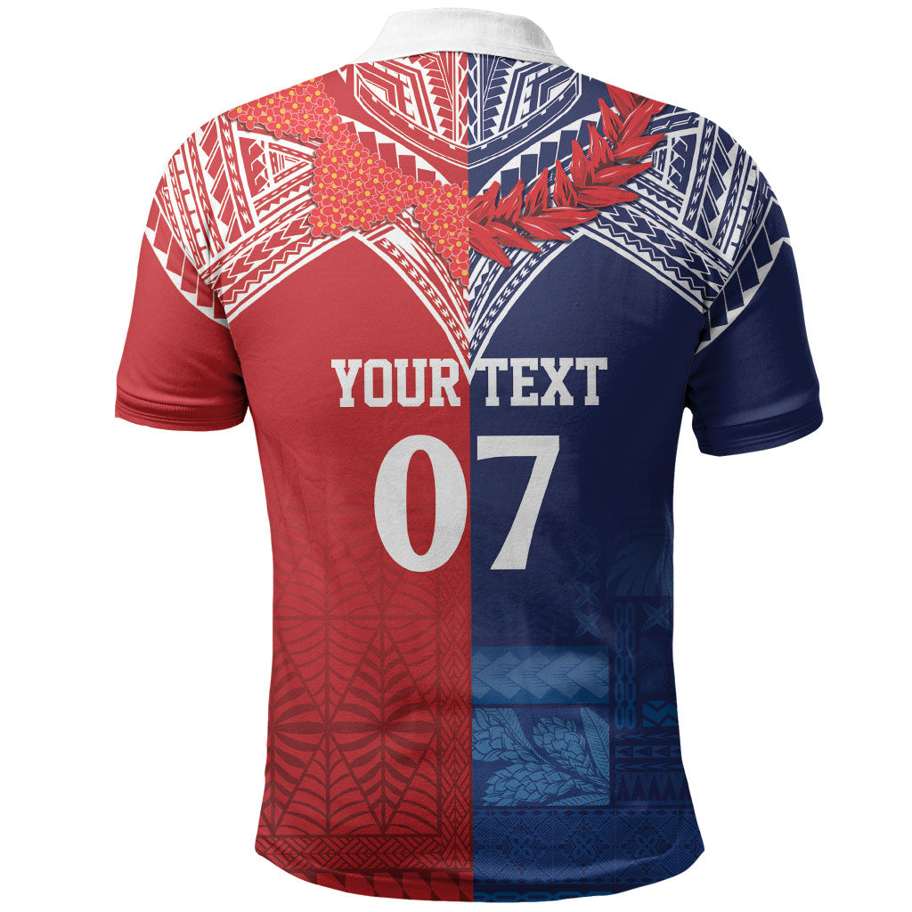 TokoUso Tonga Samoa Brothers Forever Custom Polo Shirt Ulafala and Heilala Unity LT7 - Polynesian Pride