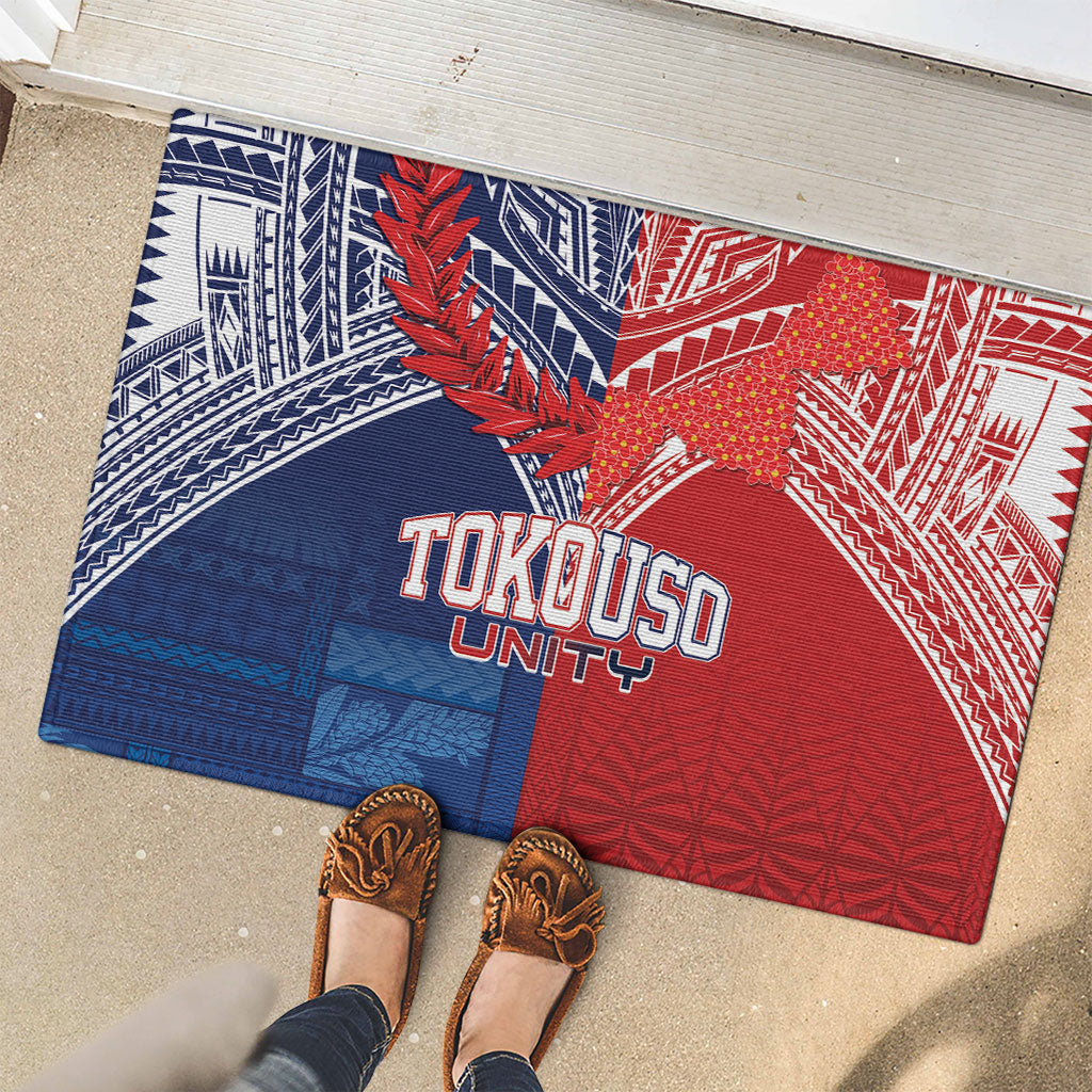 TokoUso Tonga Samoa Brothers Forever Rubber Doormat Ulafala and Heilala Unity LT7 - Polynesian Pride