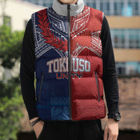 TokoUso Tonga Samoa Brothers Forever Custom Sleeveless Puffer Jacket Ulafala and Heilala Unity LT7 - Polynesian Pride
