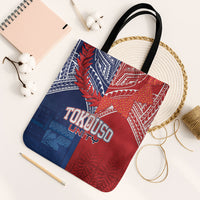 TokoUso Tonga Samoa Brothers Forever Tote Bag Ulafala and Heilala Unity LT7 Black Strap One Size Red Blue - Polynesian Pride