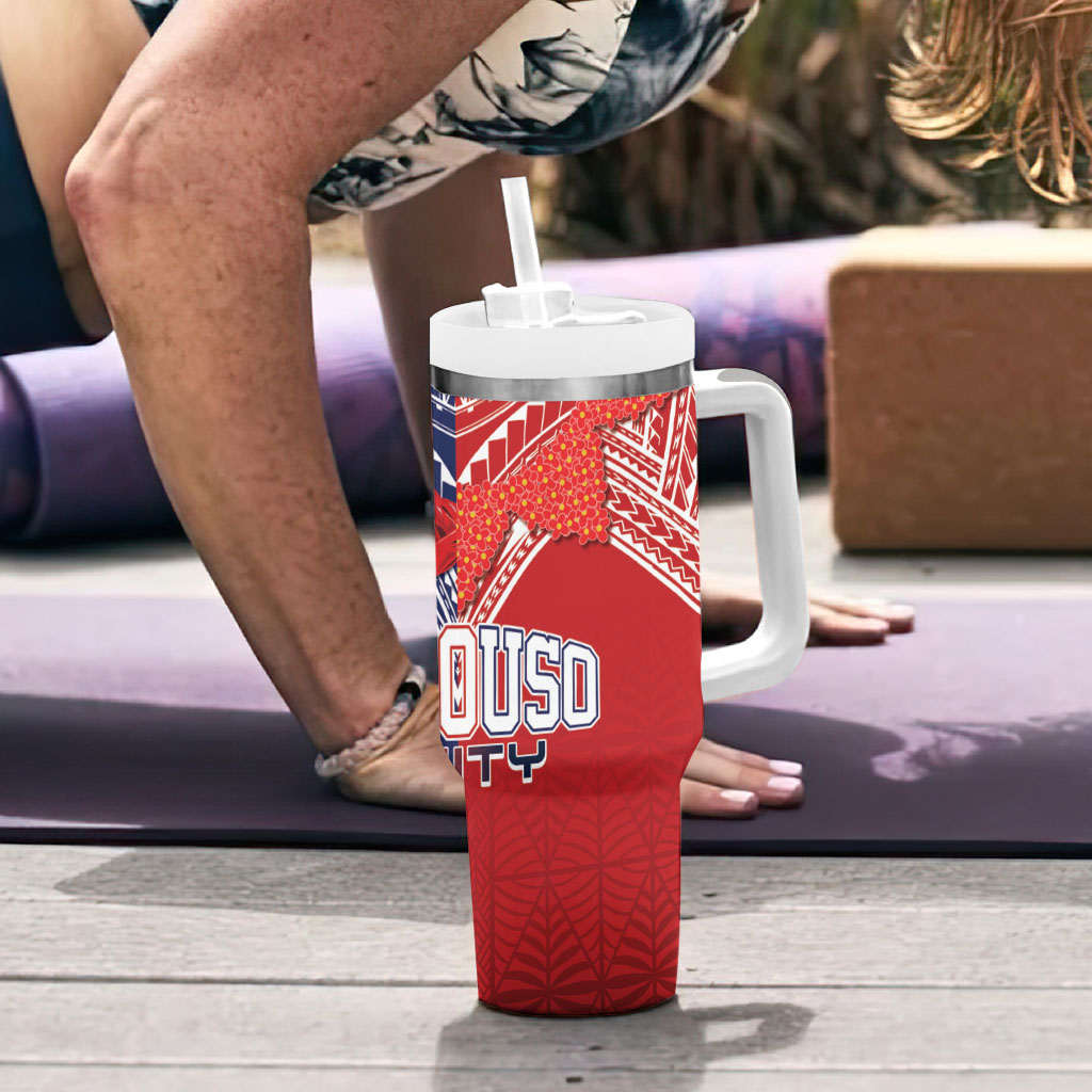 TokoUso Tonga Samoa Brothers Forever Tumbler With Handle Ulafala and Heilala Unity LT7 - Polynesian Pride
