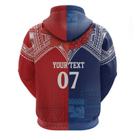 TokoUso Tonga Samoa Brothers Forever Custom Zip Hoodie Ulafala and Heilala Unity LT7 - Polynesian Pride