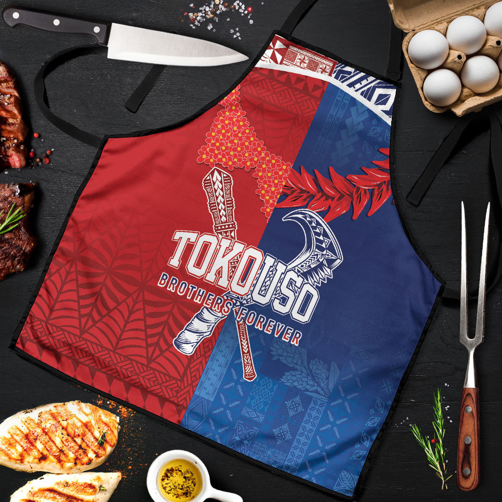 TokoUso Tonga and Samoa Apron Warriors War Clubs LT7 Blue Red - Polynesian Pride