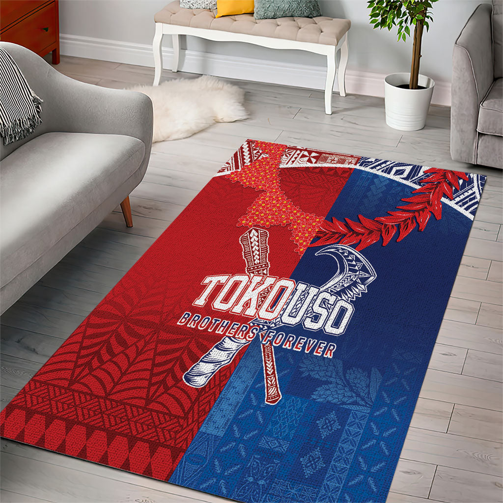 TokoUso Tonga and Samoa Area Rug Warriors War Clubs LT7 - Polynesian Pride