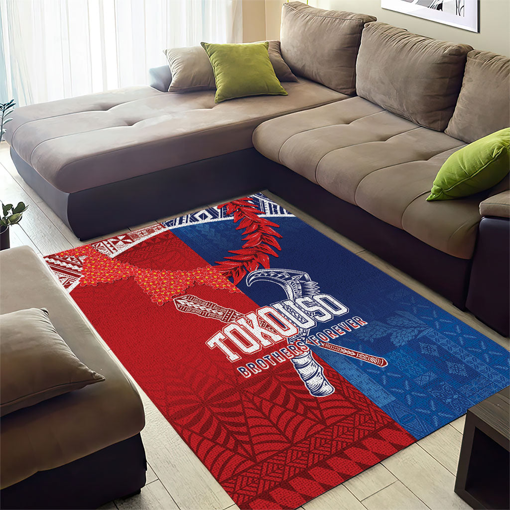 TokoUso Tonga and Samoa Area Rug Warriors War Clubs LT7 - Polynesian Pride