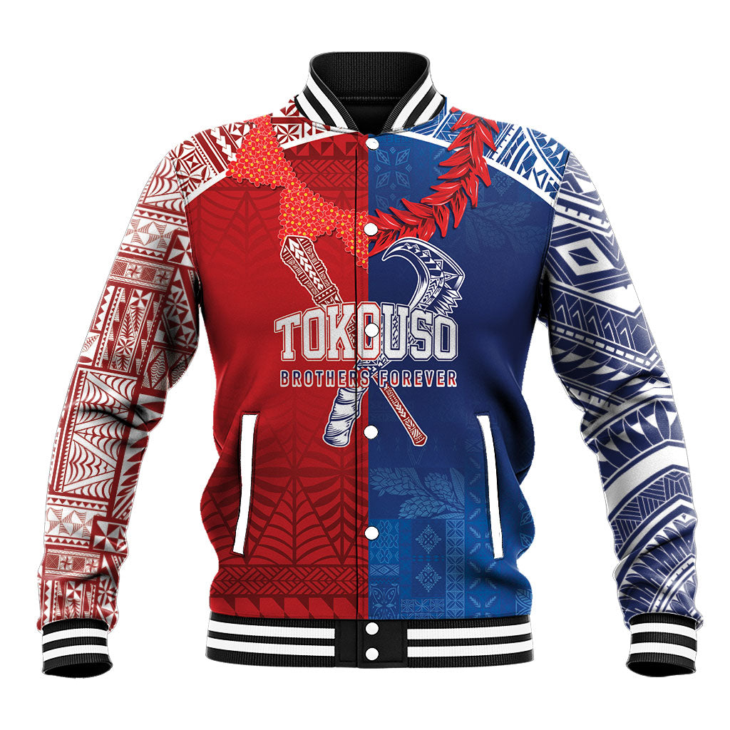 TokoUso Custom Tonga and Samoa Baseball Jacket Warriors War Clubs