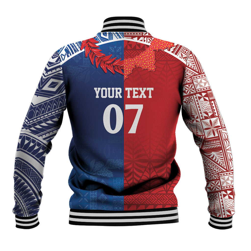 TokoUso Custom Tonga and Samoa Baseball Jacket Warriors War Clubs