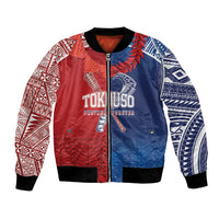 TokoUso Custom Tonga and Samoa Bomber Jacket Warriors War Clubs