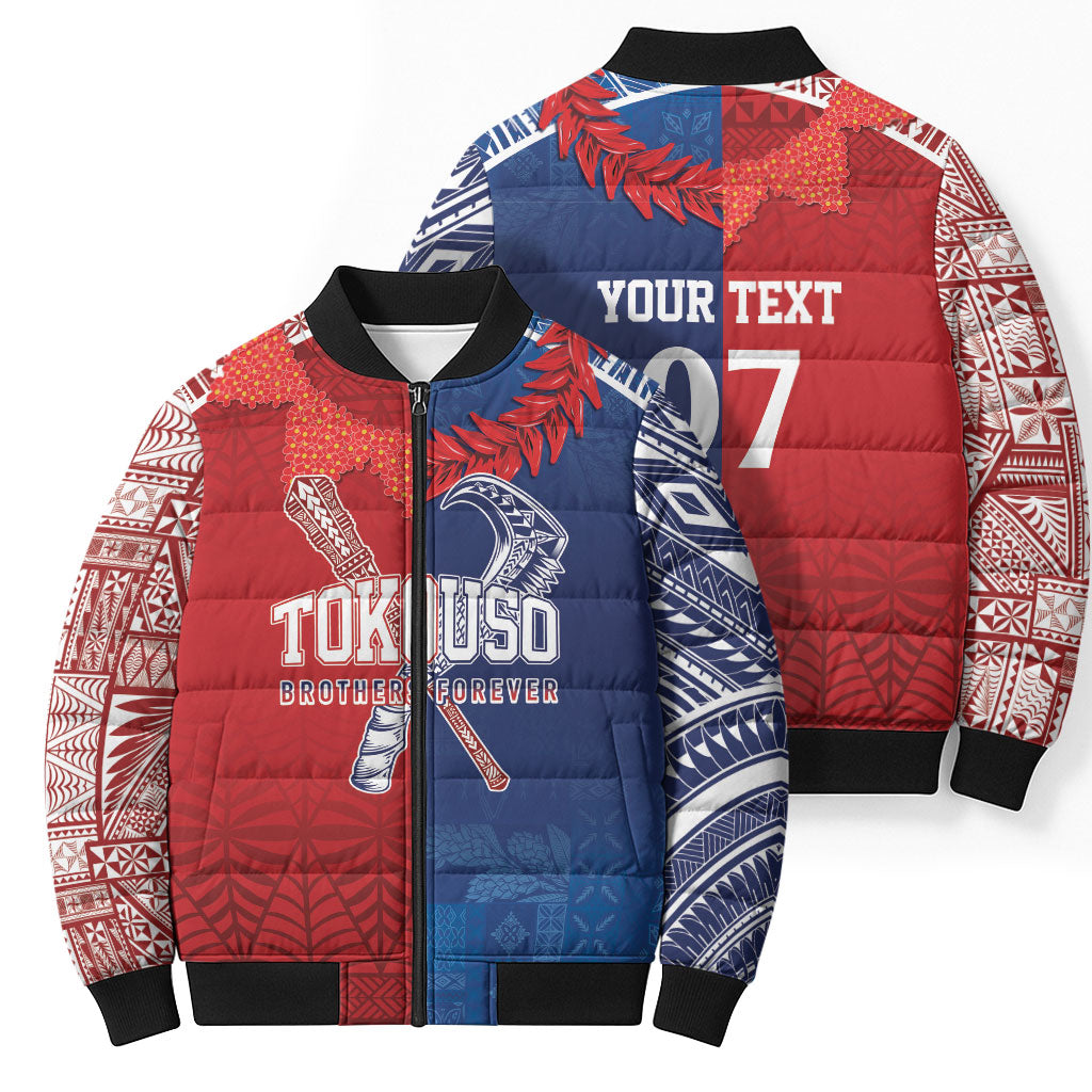 TokoUso Custom Tonga and Samoa Bomber Puffer Jacket Warriors War Clubs LT7 - Polynesian Pride