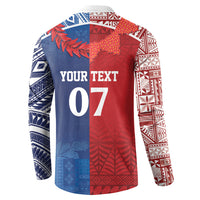 TokoUso Custom Tonga and Samoa Button Sweatshirt Warriors War Clubs LT7 - Polynesian Pride