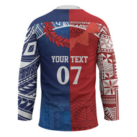 TokoUso Custom Tonga and Samoa Hockey Jersey Warriors War Clubs LT7 - Polynesian Pride