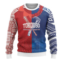 TokoUso Custom Tonga and Samoa Ugly Christmas Sweater Warriors War Clubs LT7 - Polynesian Pride