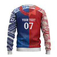 TokoUso Custom Tonga and Samoa Ugly Christmas Sweater Warriors War Clubs LT7 - Polynesian Pride
