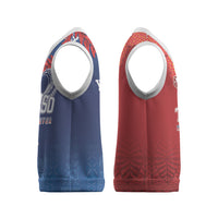 TokoUso Custom Tonga and Samoa Christmas Knitted V-Neck Vest Warriors War Clubs LT7 - Polynesian Pride