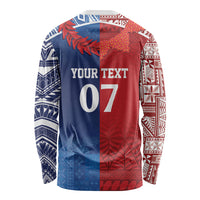 TokoUso Custom Tonga and Samoa Long Sleeve Shirt Warriors War Clubs LT7 - Polynesian Pride