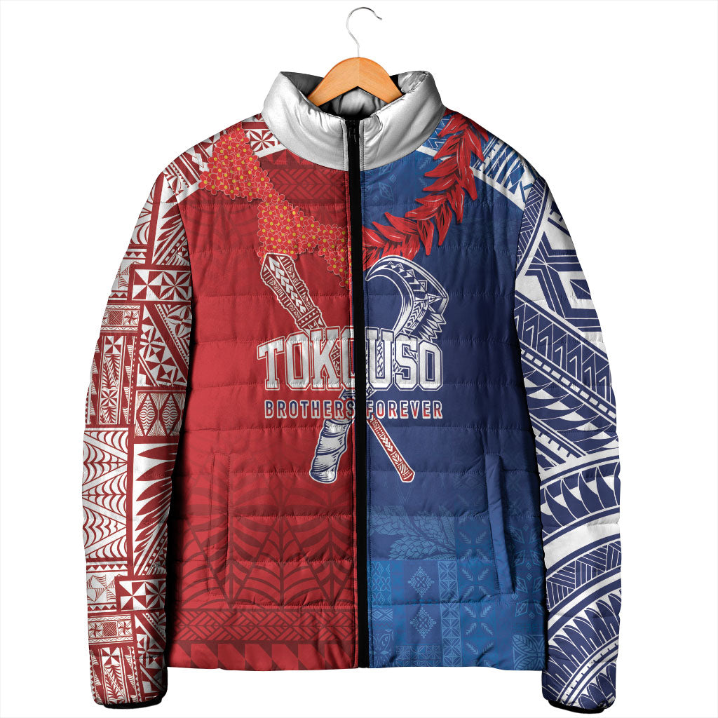 TokoUso Custom Tonga and Samoa Padded Jacket Warriors War Clubs LT7 - Polynesian Pride