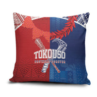 TokoUso Tonga and Samoa Pillow Cover Warriors War Clubs LT7 Blue Red - Polynesian Pride