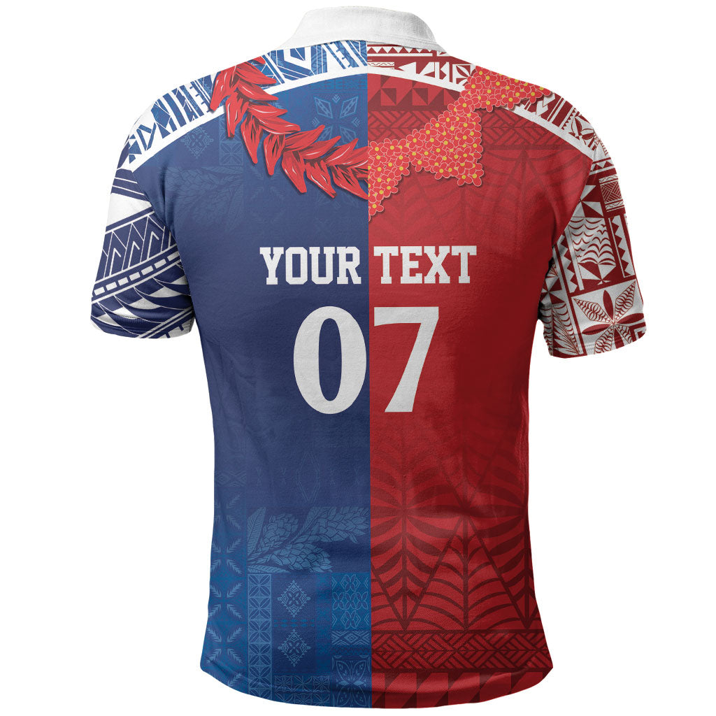 TokoUso Custom Tonga and Samoa Polo Shirt Warriors War Clubs LT7 - Polynesian Pride