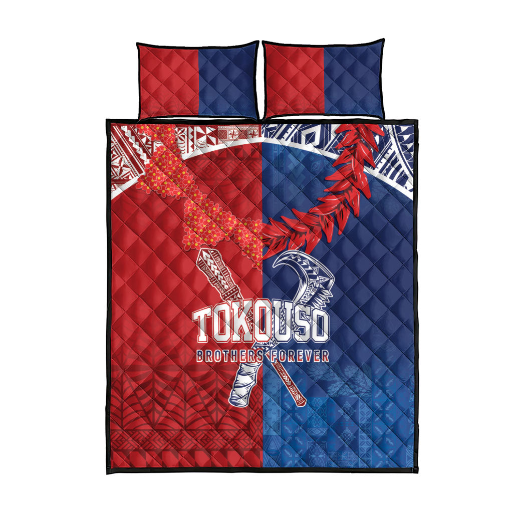TokoUso Tonga and Samoa Quilt Bed Set Warriors War Clubs LT7 - Polynesian Pride